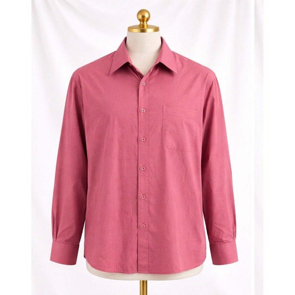 Tommy‎ Bahama Indigo Palms Button Down Shirt Mens Large Pink Long Sleeve Cotton